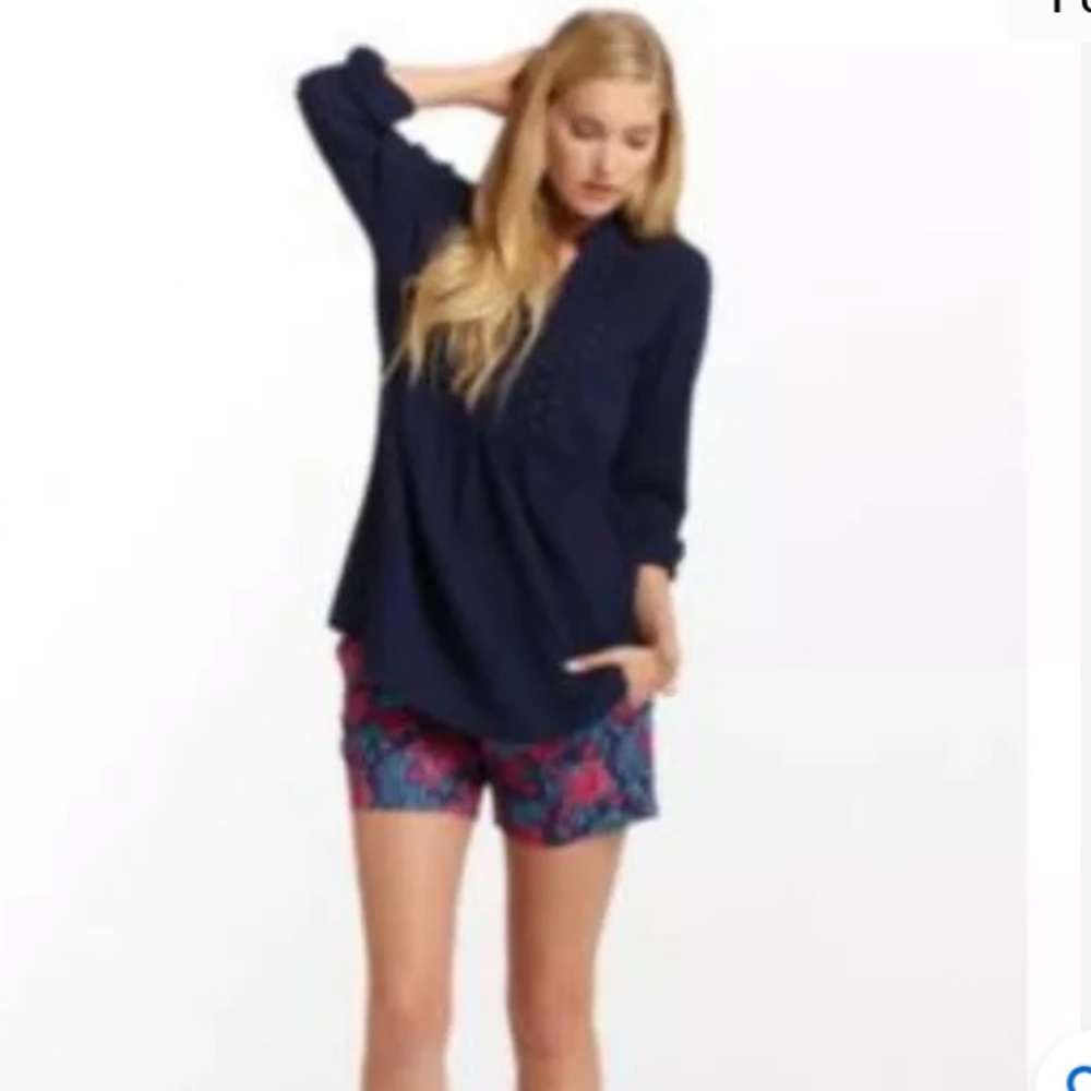 Lily Pulitzer Freya Floral Embroidered Shirt